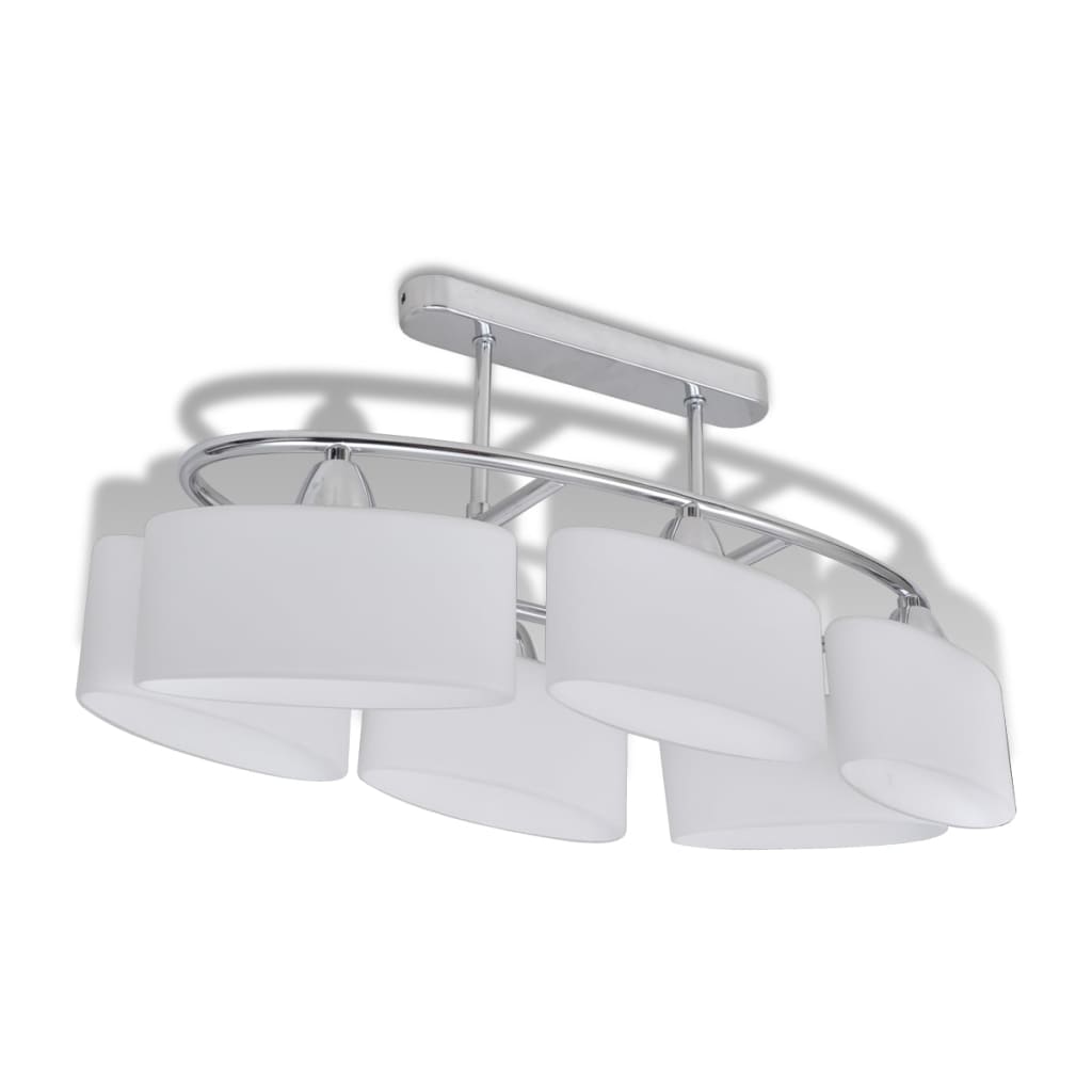 Lampade Da Soffitto Ellissoidali 2 Pz Paralume In Vetro E14