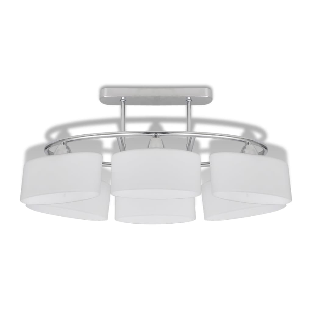 Lampade Da Soffitto Ellissoidali 2 Pz Paralume In Vetro E14