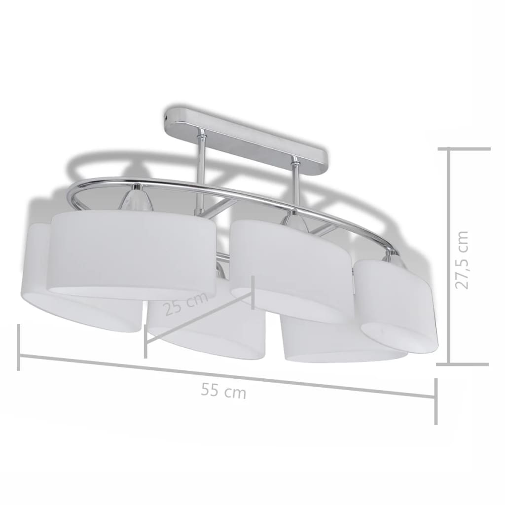 Lampade Da Soffitto Ellissoidali 2 Pz Paralume In Vetro E14