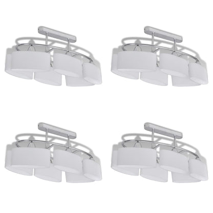 Lampade Da Soffitto Ellissoidali 4 Pz Paralume In Vetro E14