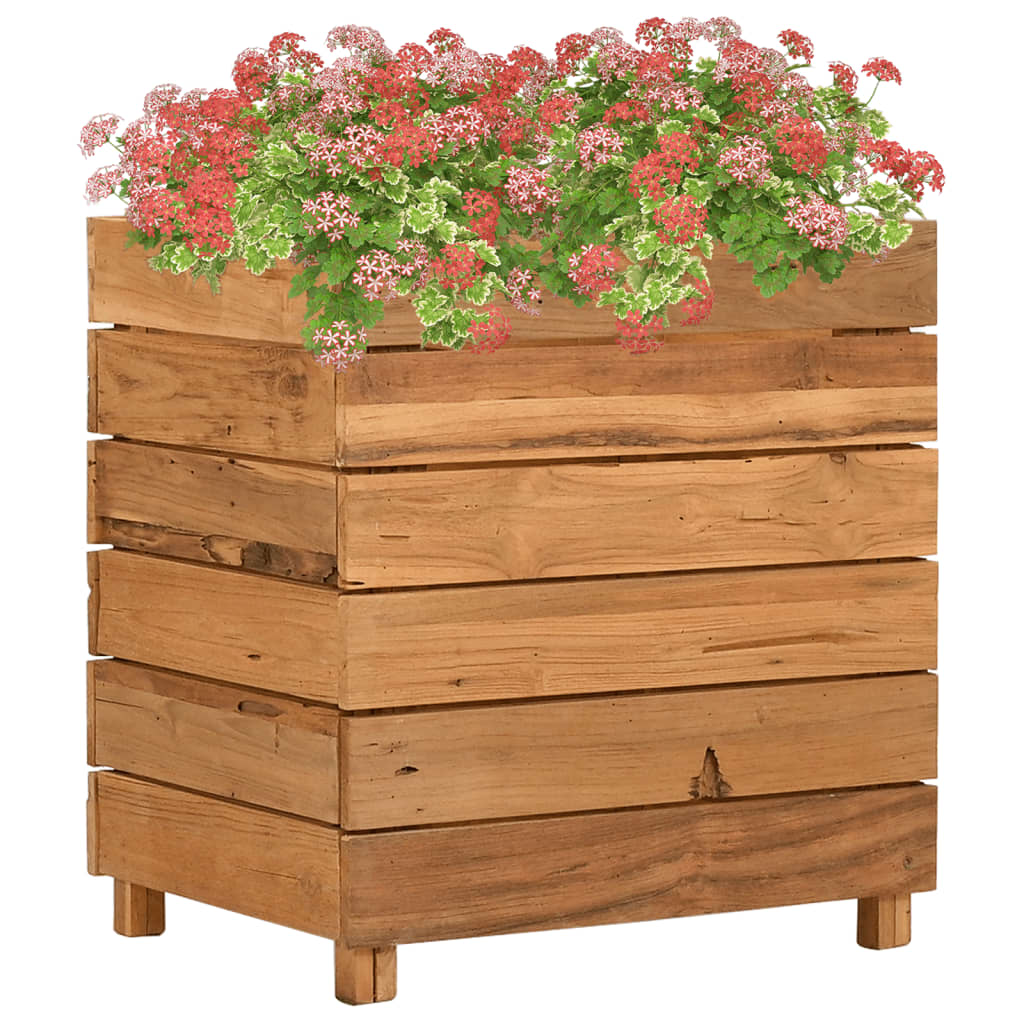 Letto Rialzato Legno Di Teak Di Recupero E Acciaio