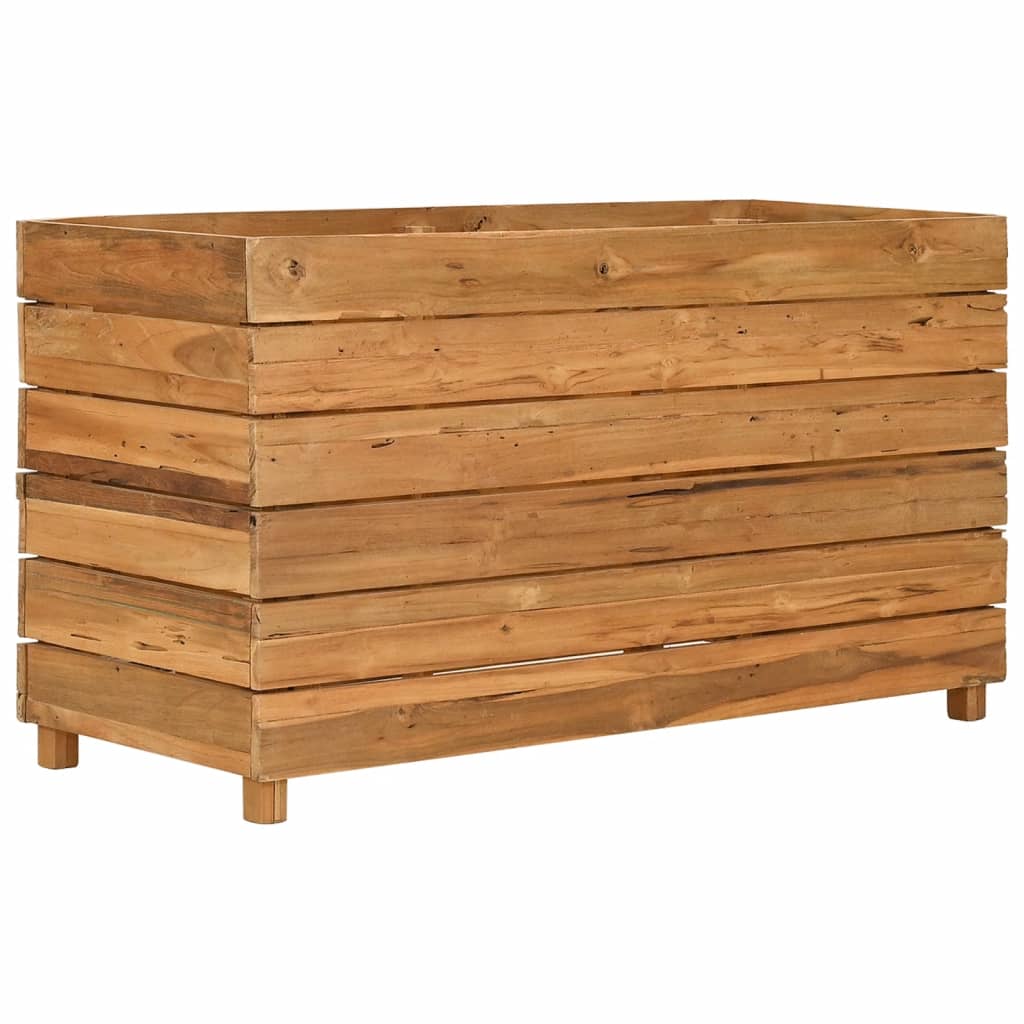 Letto Rialzato Legno Di Teak Di Recupero E Acciaio