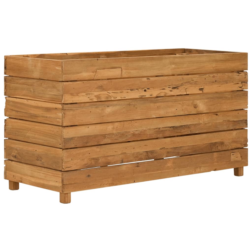 Letto Rialzato Legno Di Teak Di Recupero E Acciaio