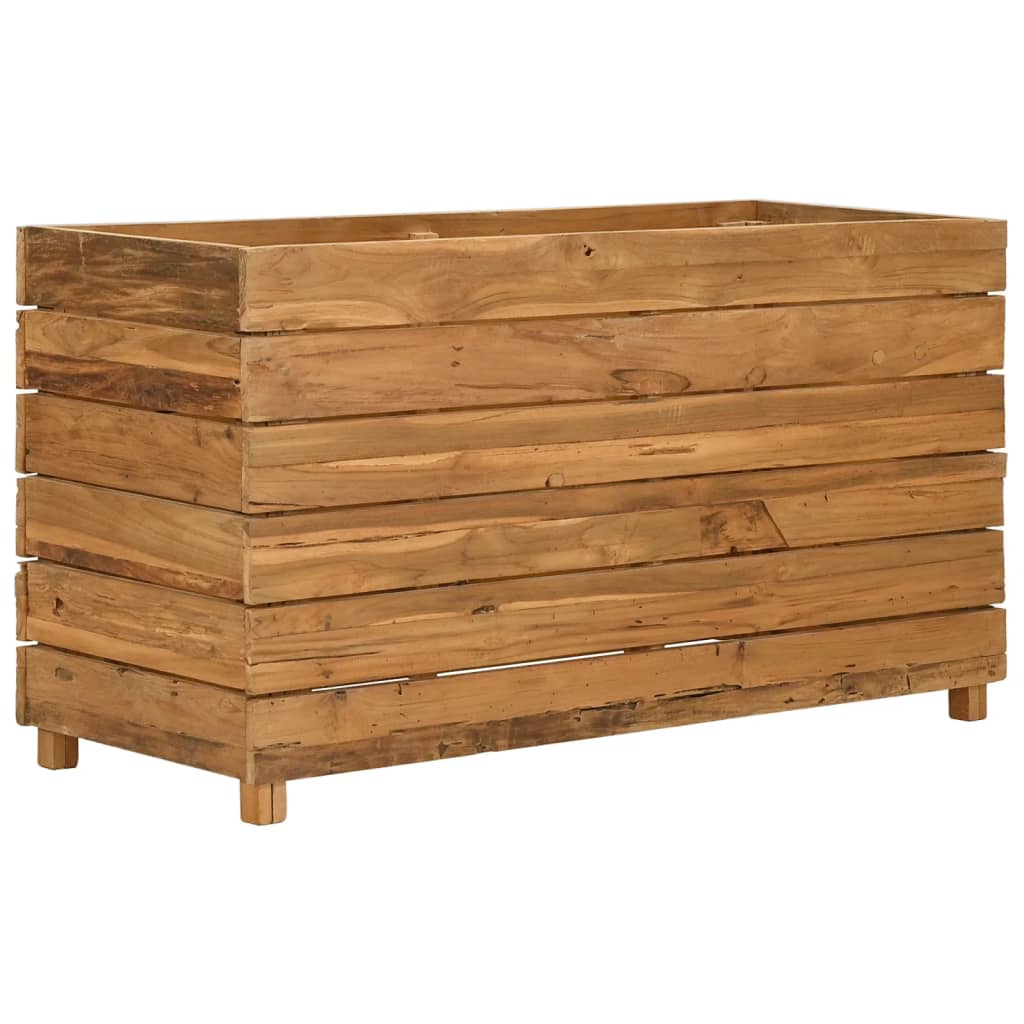 Letto Rialzato Legno Di Teak Di Recupero E Acciaio