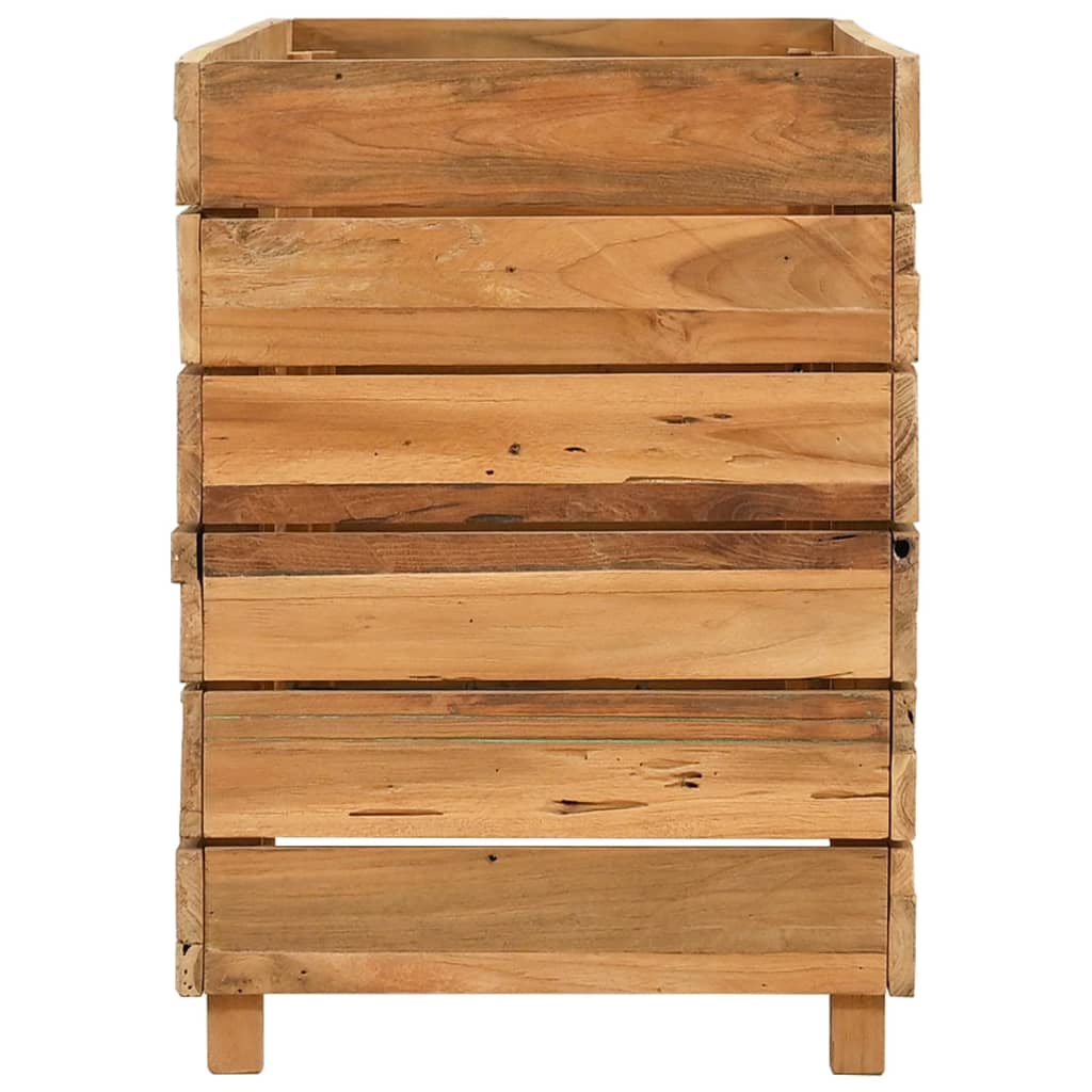 Letto Rialzato Legno Di Teak Di Recupero E Acciaio