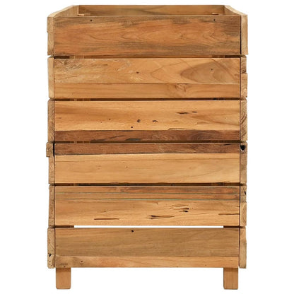 Letto Rialzato Legno Di Teak Di Recupero E Acciaio