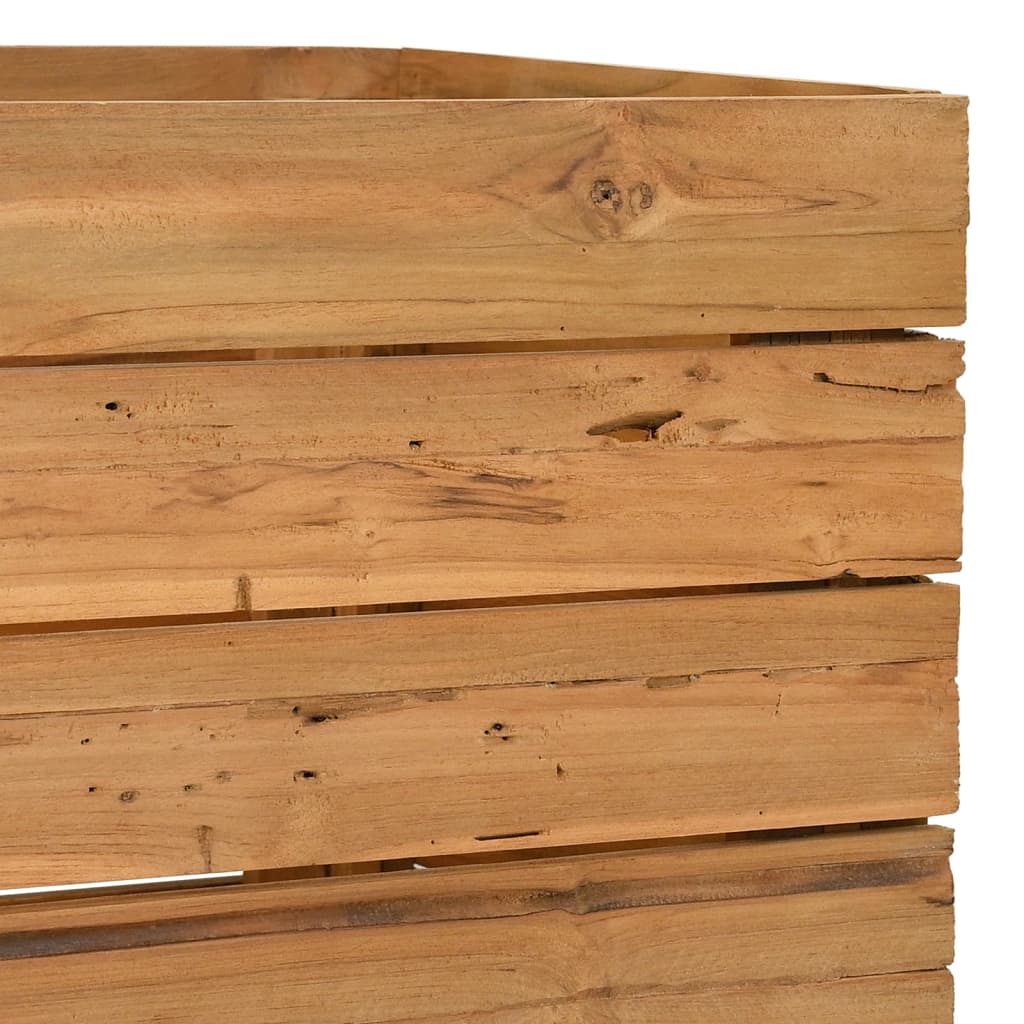 Letto Rialzato Legno Di Teak Di Recupero E Acciaio