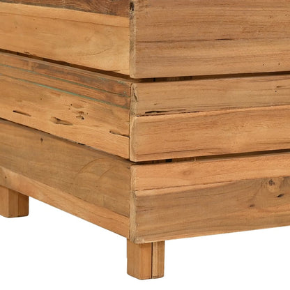 Letto Rialzato Legno Di Teak Di Recupero E Acciaio