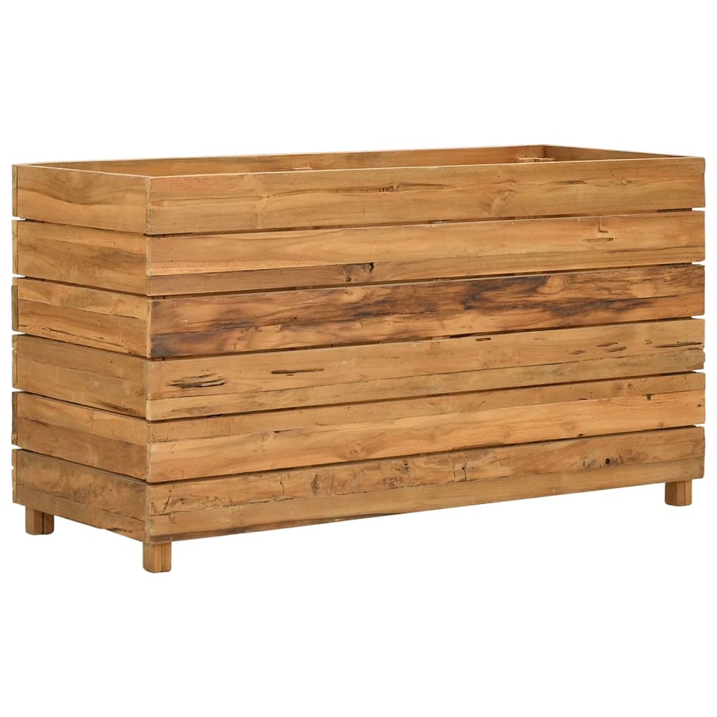Letto Rialzato Legno Di Teak Di Recupero E Acciaio