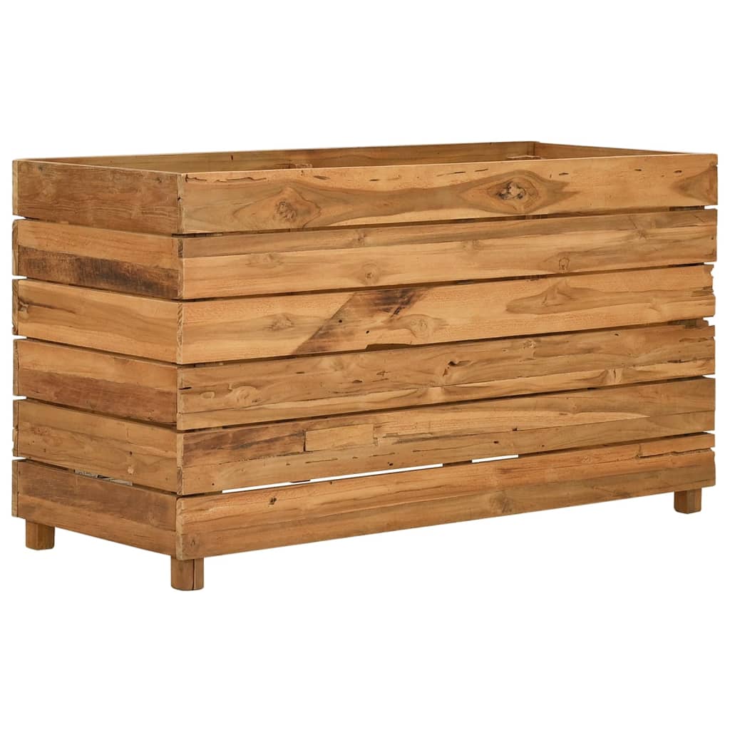 Letto Rialzato Legno Di Teak Di Recupero E Acciaio