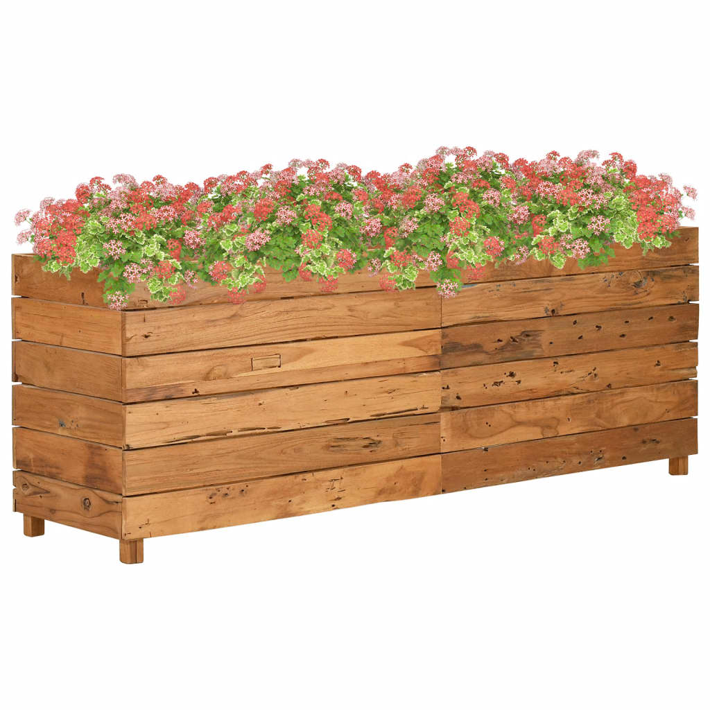 Letto Rialzato Legno Di Teak Di Recupero E Acciaio