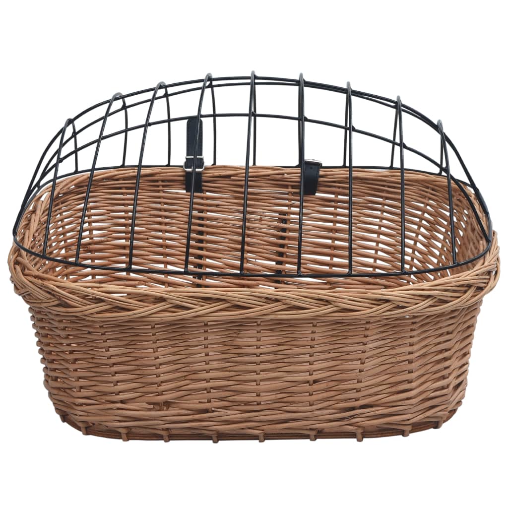 Cestino Anteriore Bici Con Copertura 50X45X35Cm Salice Naturale