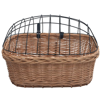 Cestino Anteriore Bici Con Copertura 50X45X35Cm Salice Naturale