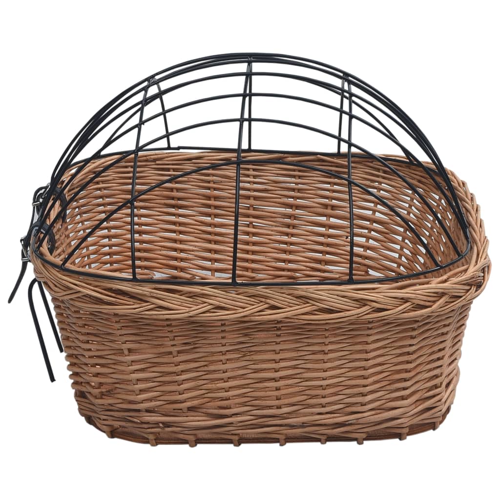 Cestino Anteriore Bici Con Copertura 50X45X35Cm Salice Naturale