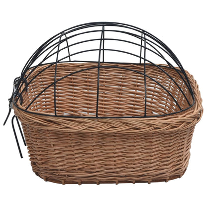 Cestino Anteriore Bici Con Copertura 50X45X35Cm Salice Naturale