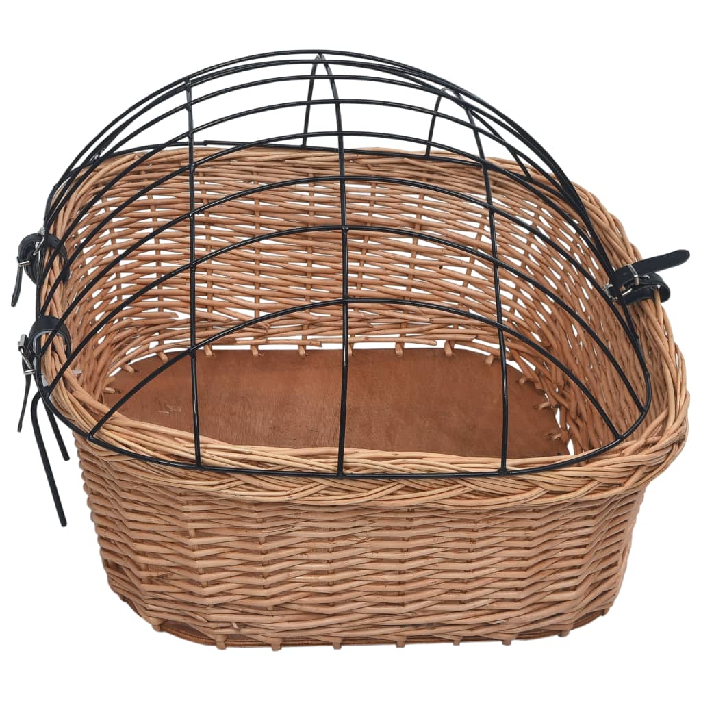 Cestino Anteriore Bici Con Copertura 50X45X35Cm Salice Naturale
