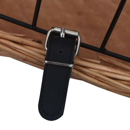 Cestino Anteriore Bici Con Copertura 50X45X35Cm Salice Naturale