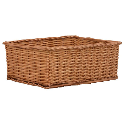 Set Cestini Impilabili 4 Pz Marroni In Salice