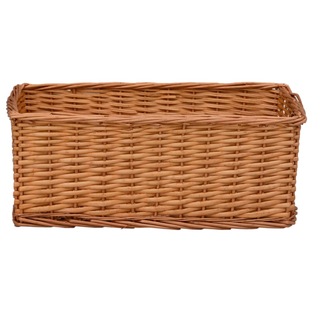 Set Cestini Impilabili 4 Pz Marroni In Salice
