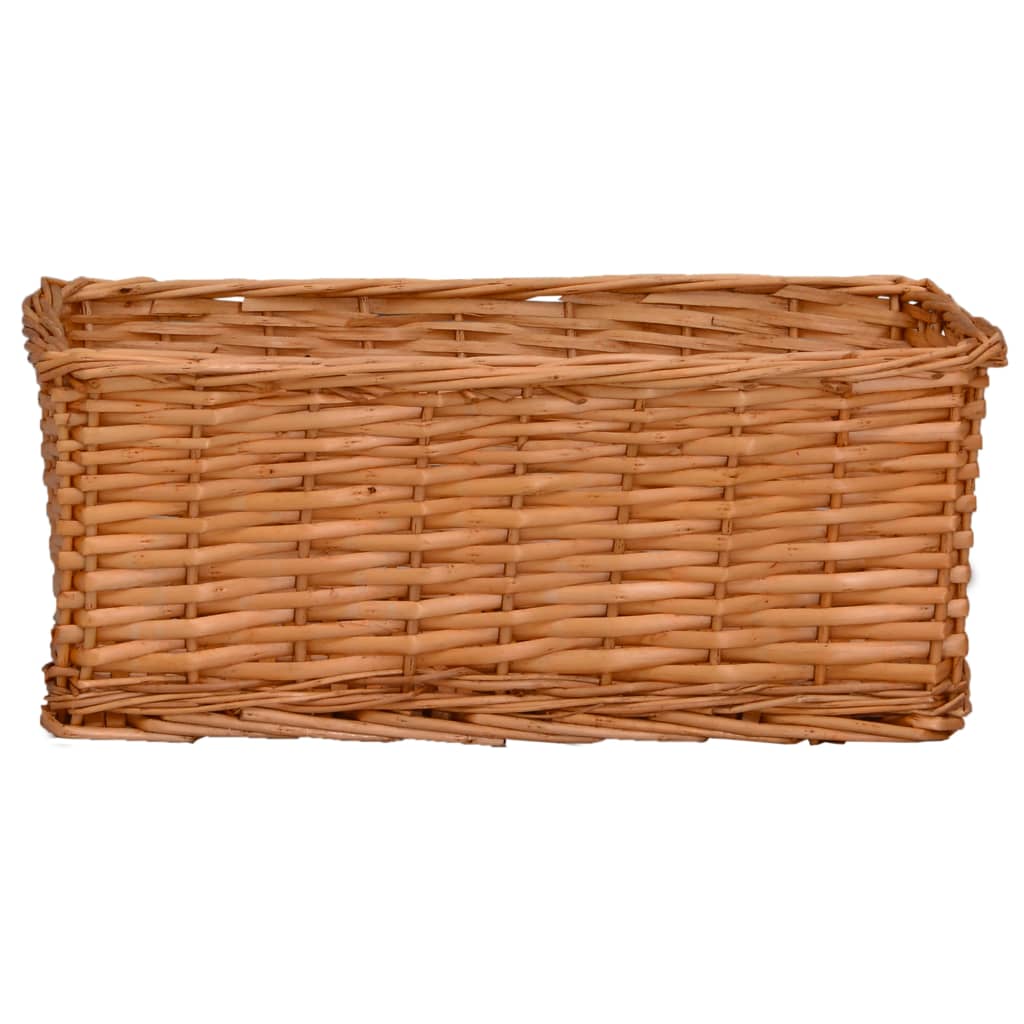 Set Cestini Impilabili 4 Pz Marroni In Salice