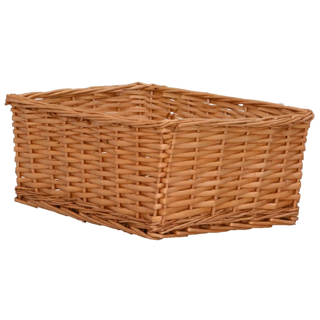Set Cestini Impilabili 4 Pz Marroni In Salice