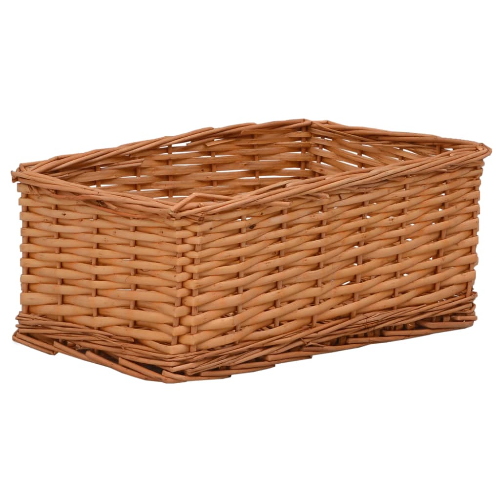 Set Cestini Impilabili 4 Pz Marroni In Salice