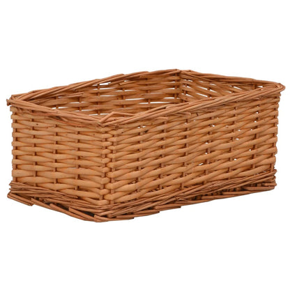 Set Cestini Impilabili 4 Pz Marroni In Salice