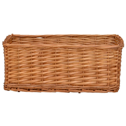 Set Cestini Impilabili 4 Pz Marroni In Salice