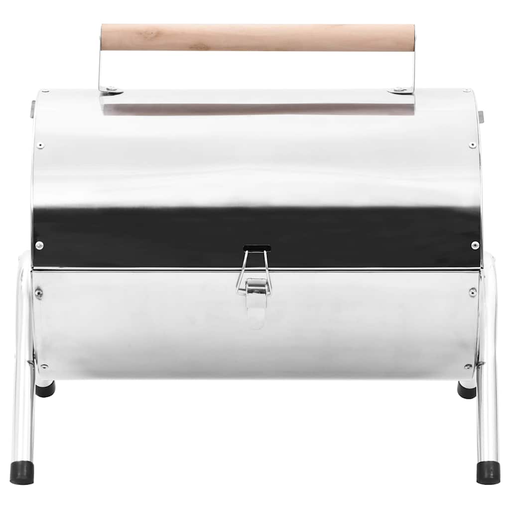 Barbecue Da Tavolo Portatile In Acciaio Inox Con Doppia Griglia