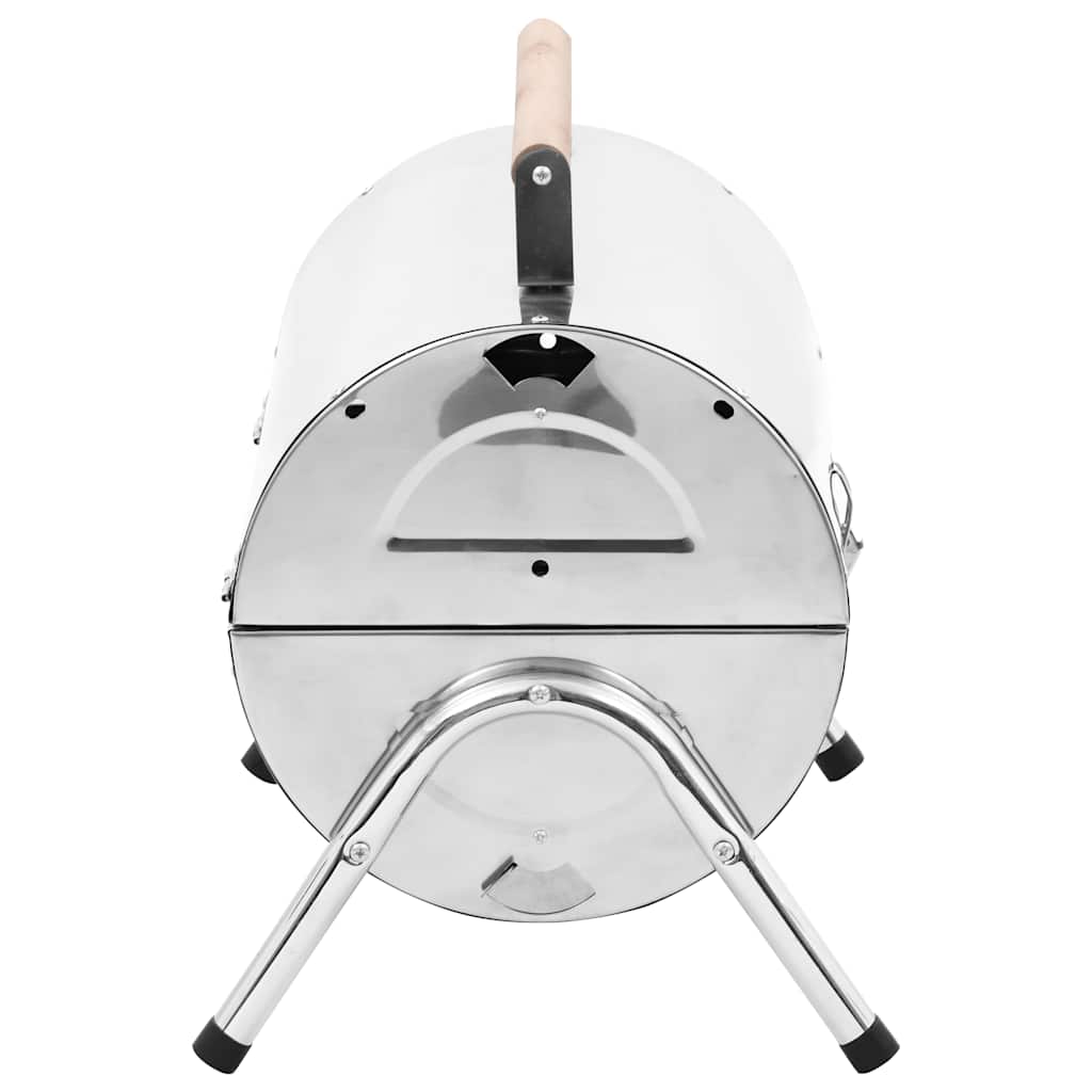 Barbecue Da Tavolo Portatile In Acciaio Inox Con Doppia Griglia