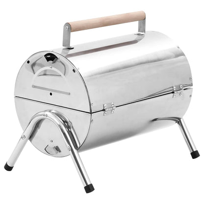 Barbecue Da Tavolo Portatile In Acciaio Inox Con Doppia Griglia