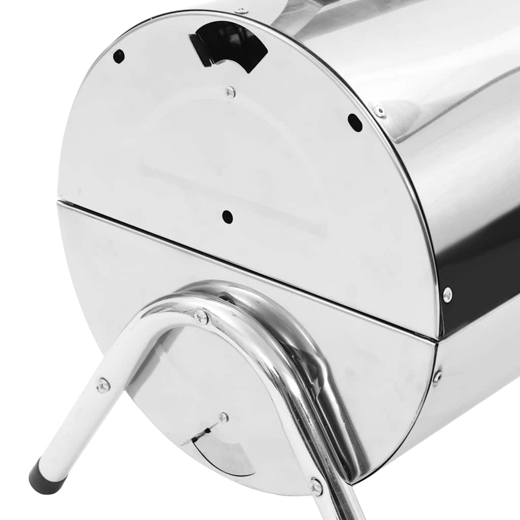 Barbecue Da Tavolo Portatile In Acciaio Inox Con Doppia Griglia