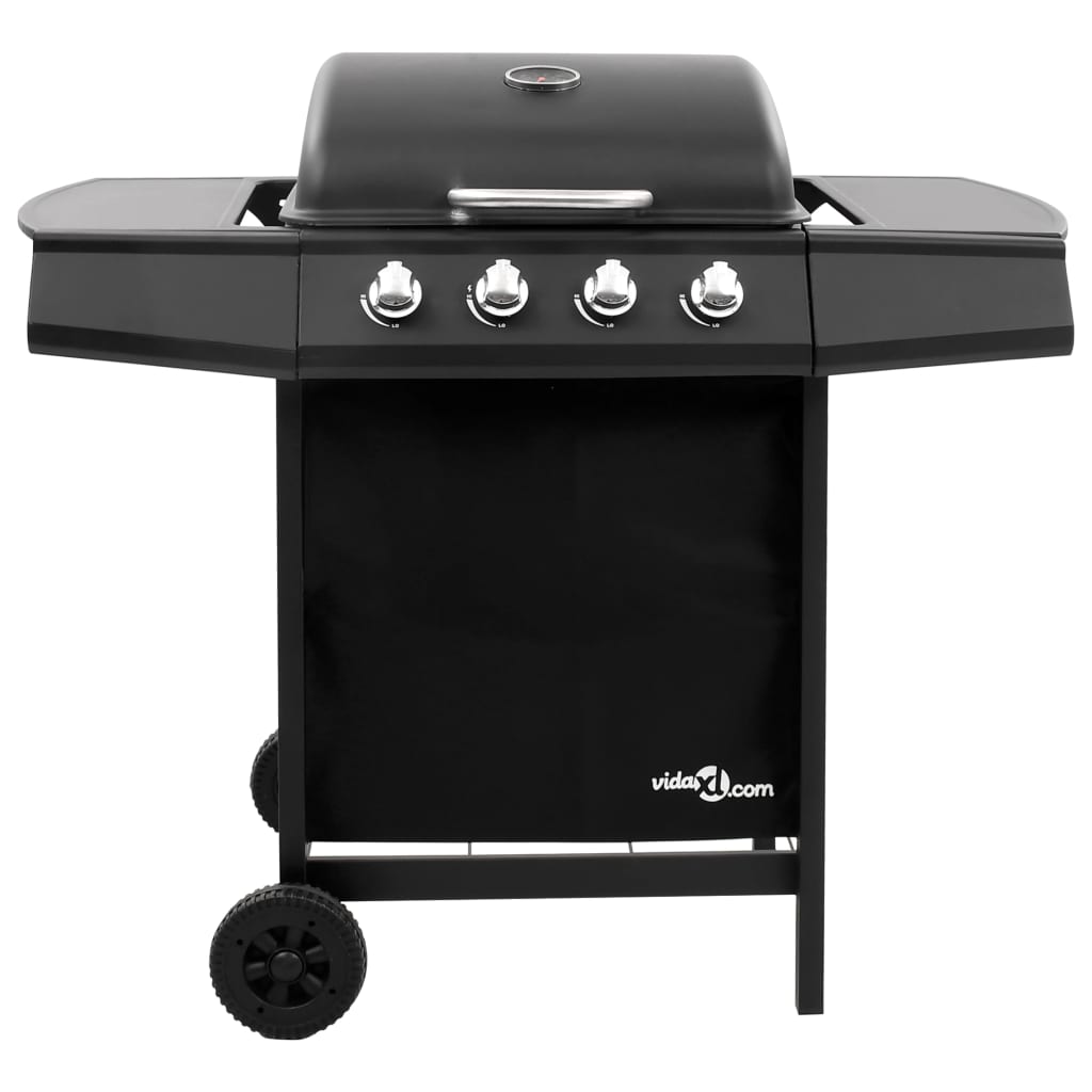 Griglia Barbecue A Gas Con 4 Bruciatori Nera