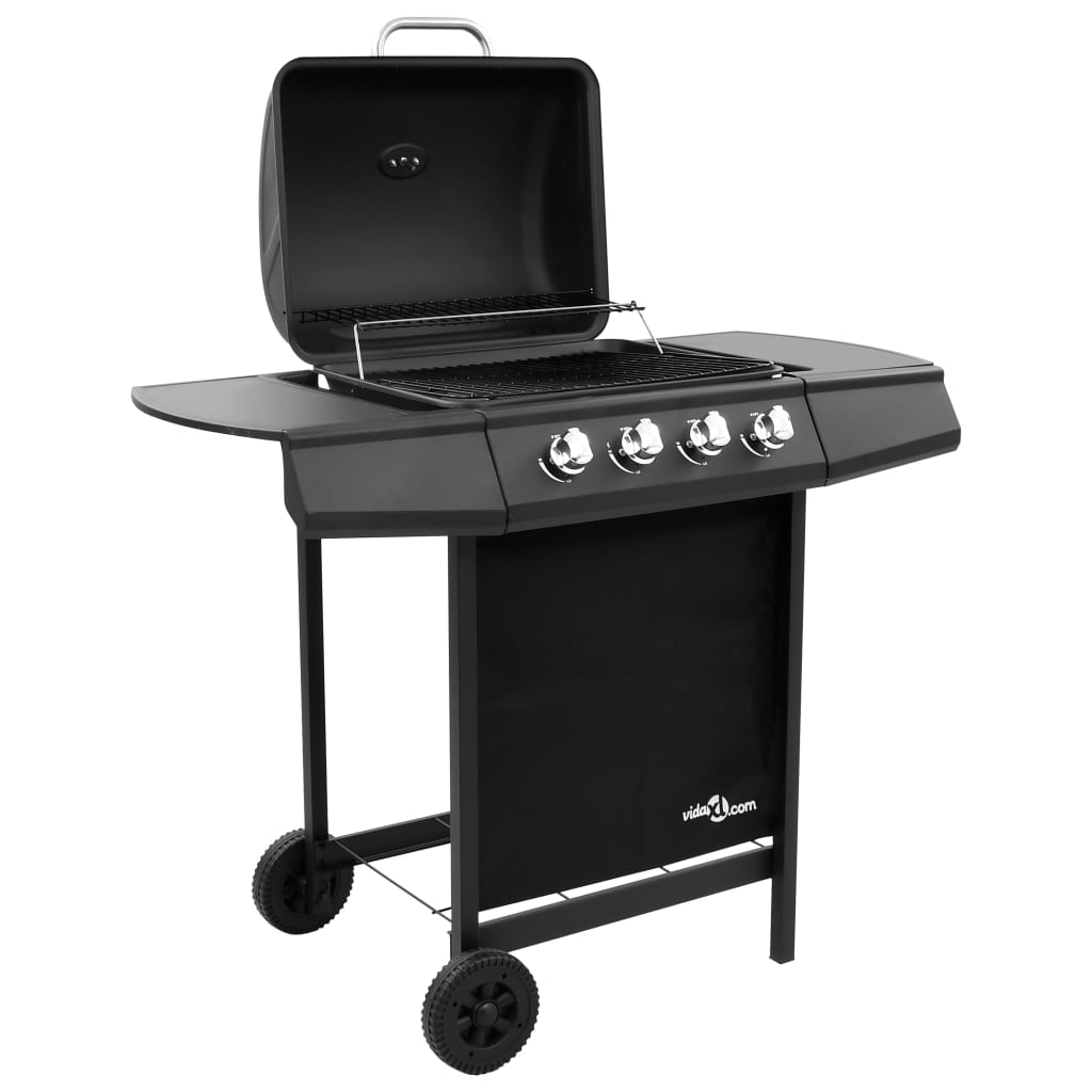 Griglia Barbecue A Gas Con 4 Bruciatori Nera