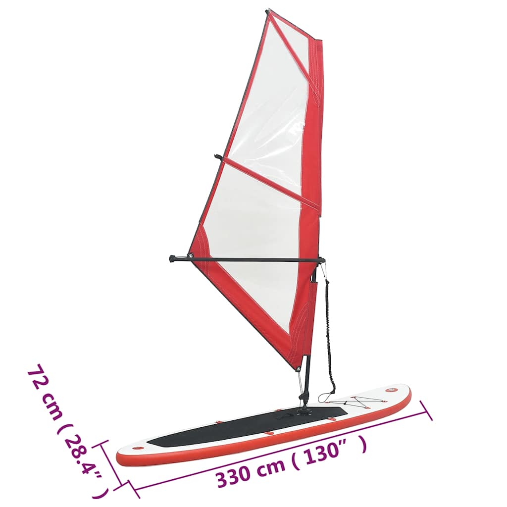 Set Tavola Gonfiabile Da Sup Con Vela E Bianco