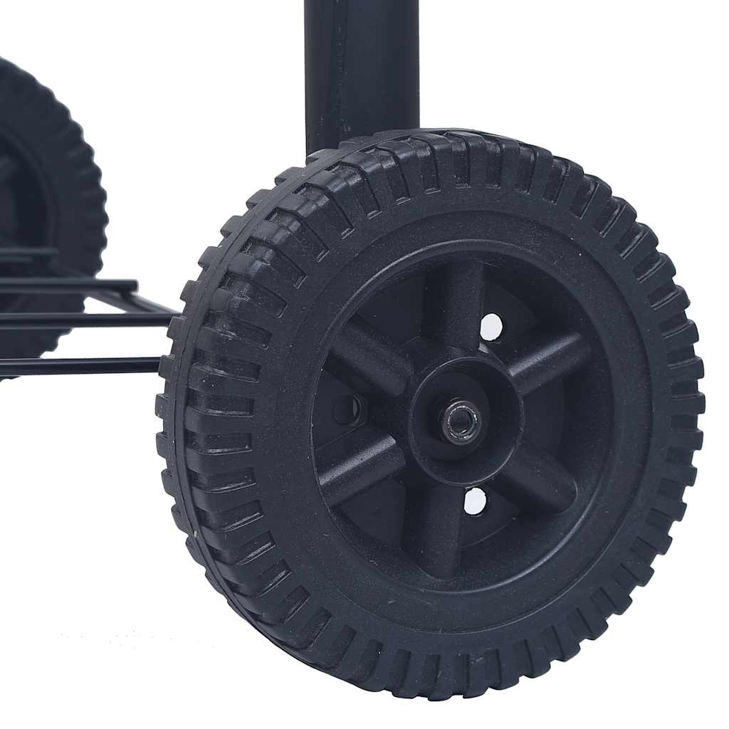 Barbecue A Carbone Con Affumicatore E Ripiano Basso Nero