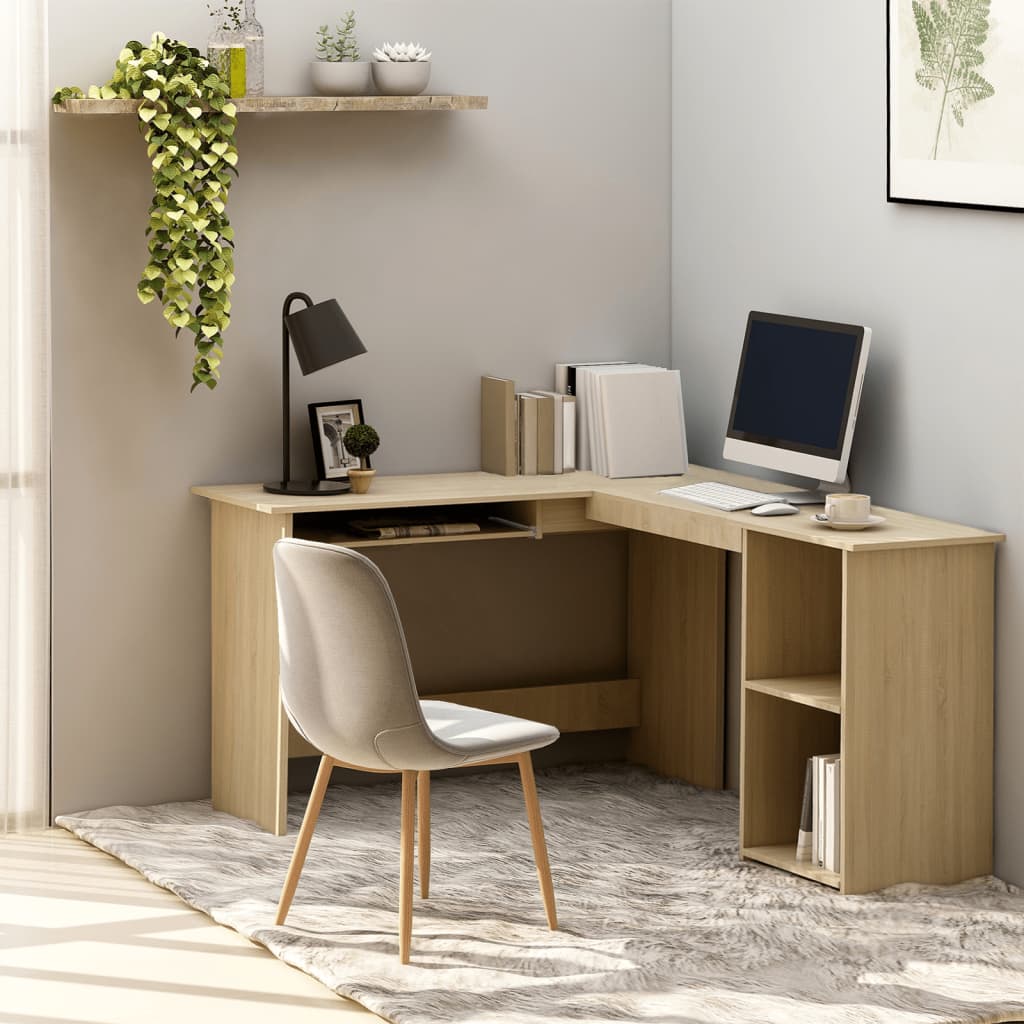 Scrivania Angolare A L 120X140X75Cm Multistrato