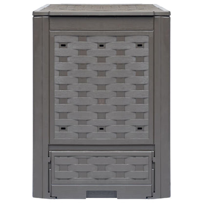 Compostiere 2 Pz Marrone 60X60X83Cm In Rattan Di Plastica