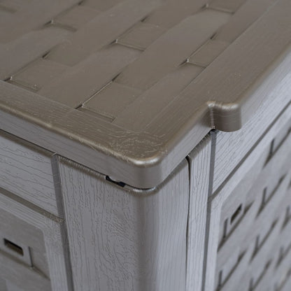 Compostiere 2 Pz Marrone 60X60X83Cm In Rattan Di Plastica