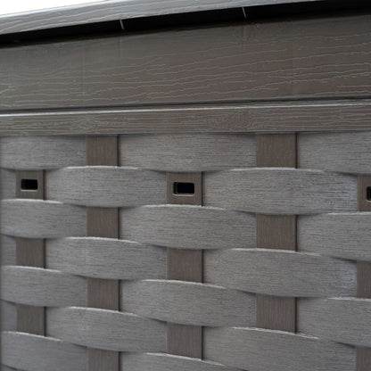 Compostiere 2 Pz Marrone 60X60X83Cm In Rattan Di Plastica
