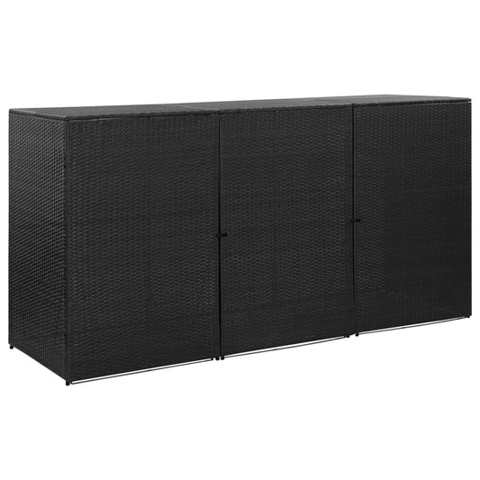 Copribidone Triplo Spazzatura 229X78X120 Cm In Polyrattan