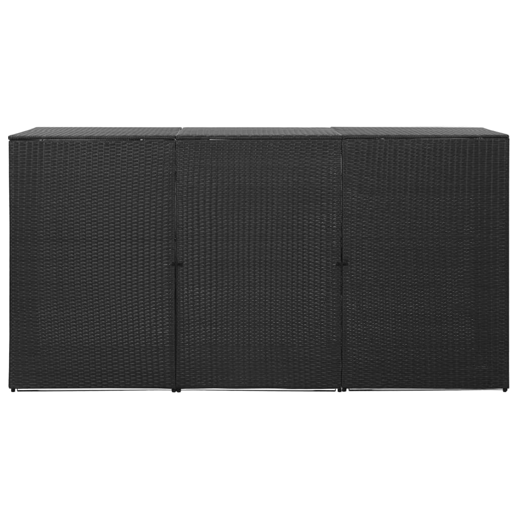 Copribidone Triplo Spazzatura 229X78X120 Cm In Polyrattan