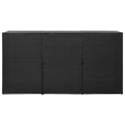 Copribidone Triplo Spazzatura 229X78X120 Cm In Polyrattan