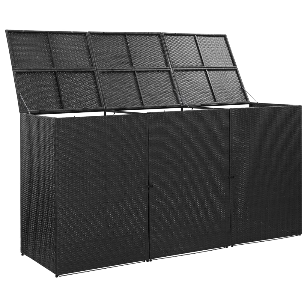 Copribidone Triplo Spazzatura 229X78X120 Cm In Polyrattan