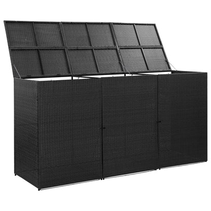 Copribidone Triplo Spazzatura 229X78X120 Cm In Polyrattan