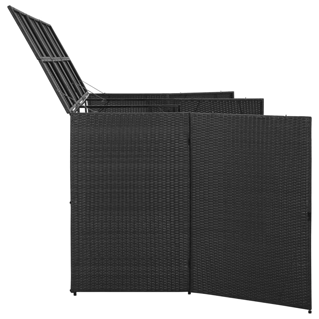 Copribidone Triplo Spazzatura 229X78X120 Cm In Polyrattan