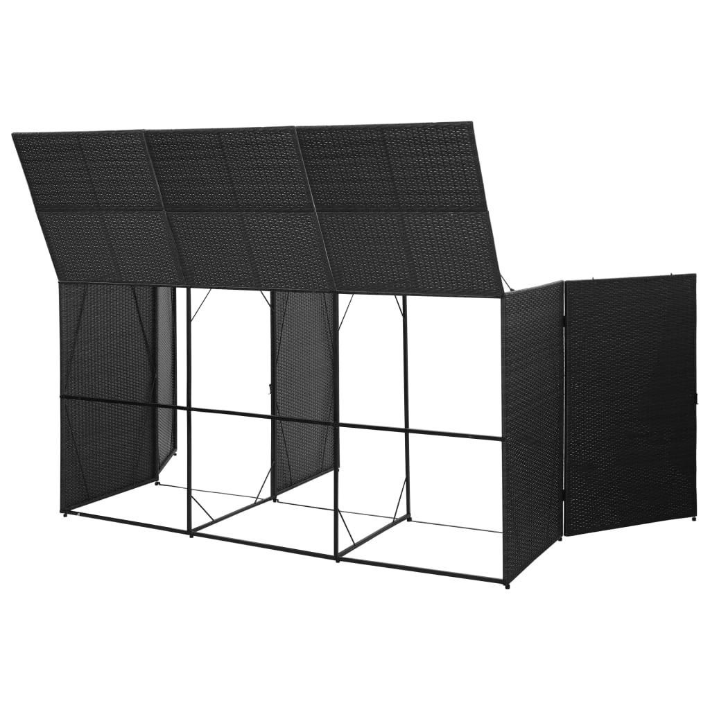 Copribidone Triplo Spazzatura 229X78X120 Cm In Polyrattan
