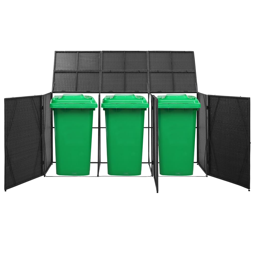 Copribidone Triplo Spazzatura 229X78X120 Cm In Polyrattan