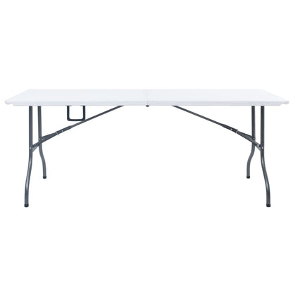 Tavolo Da Giardino Pieghevole Bianco 180X72X72 Cm In Hdpe