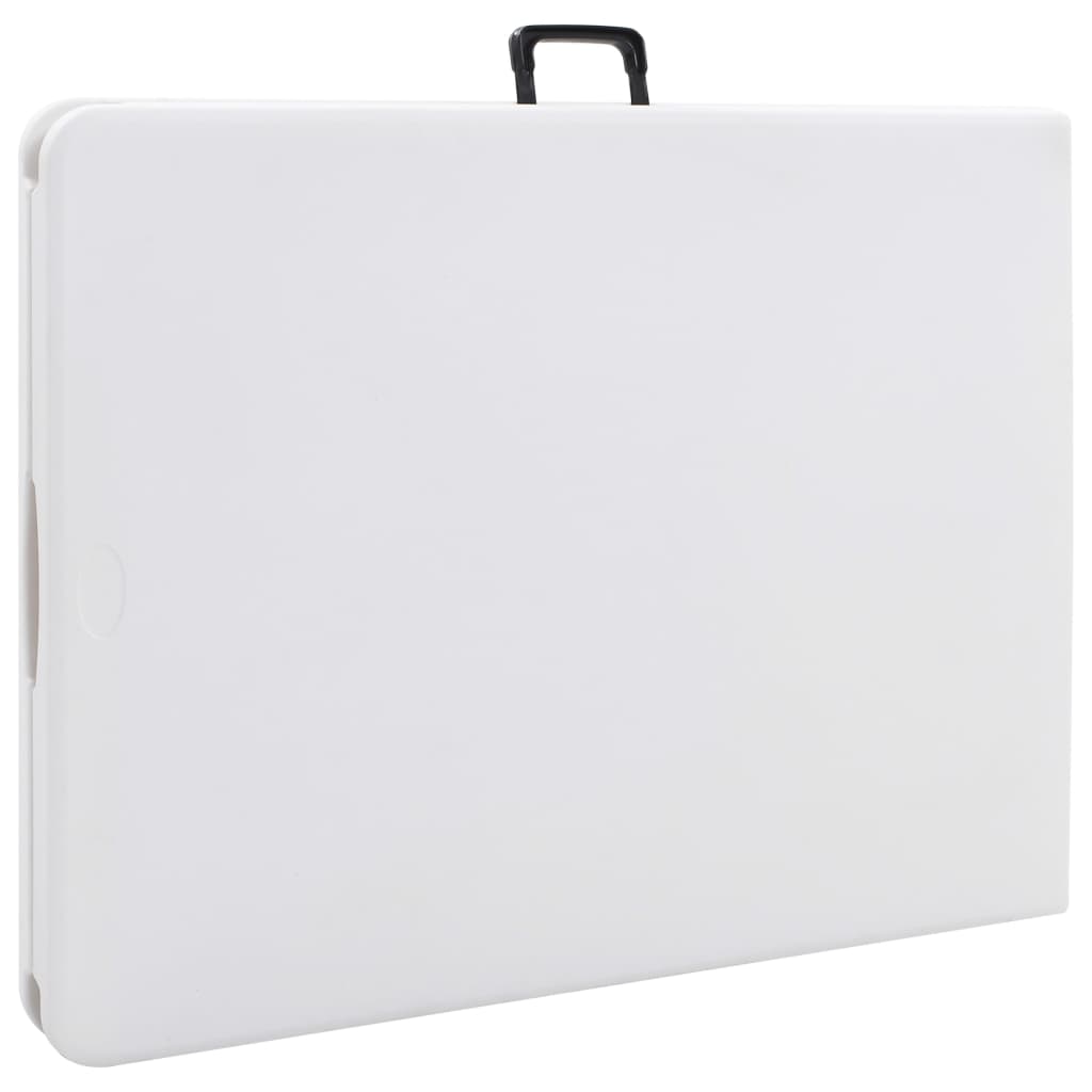 Tavolo Da Giardino Pieghevole Bianco 180X72X72 Cm In Hdpe